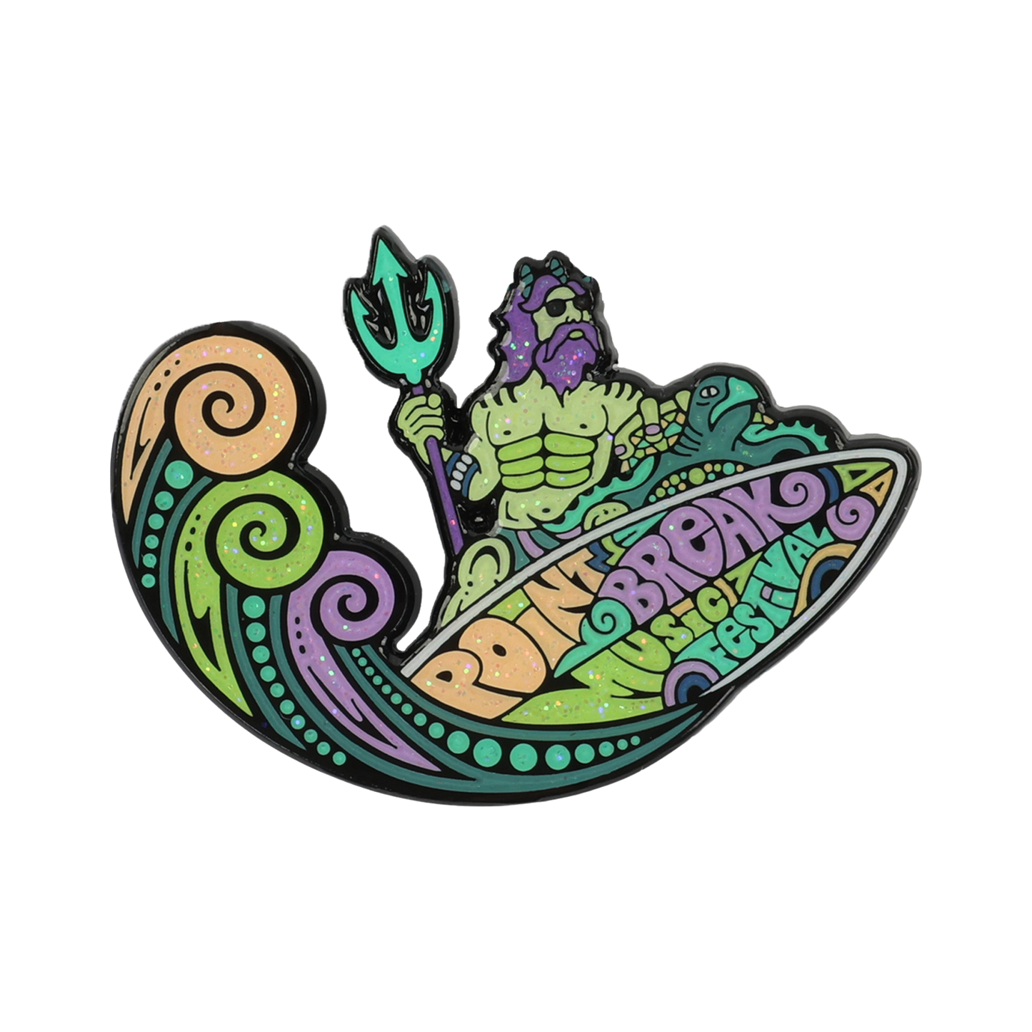 Neptune Pin Green/Purple